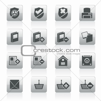 Internet and Website buttons and icons
