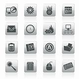 Computer, mobile phone and Internet icons