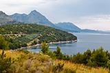Adriatic Sea and Mountains in Croatia