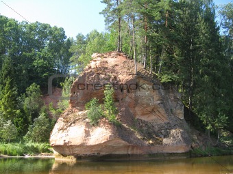 Zvārta rock near Amata river