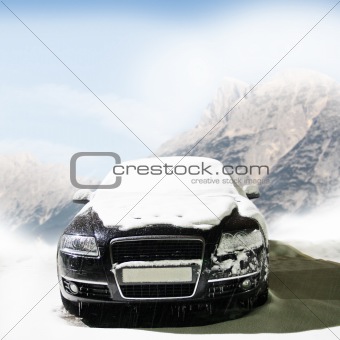 car on the mountain road