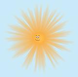 Smiling sun - vector