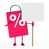 pink percent sale bag 