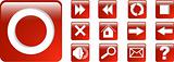 the vector set red web icon