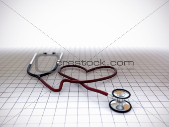 stethoscope heart shape