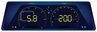 Indicator panel in the car