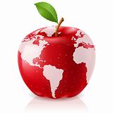 Red Apple World Map