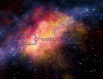 nebula gas cloud in outer space