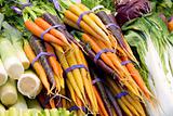 Organically Grown Carrots and Vegetable