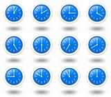 Time Zone Clocks Illustration