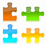 Glossy Puzzle Colored Pieces illustration