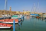 Old harbor in Acre, Israel.