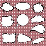 Comic style speech bubbles collection