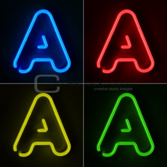 Neon Sign Letter A
