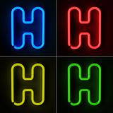 Neon Sign Letter H