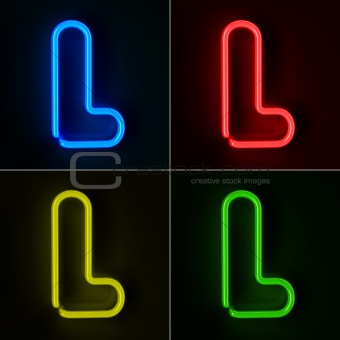 Neon Sign Letter L