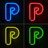 Neon Sign Letter P