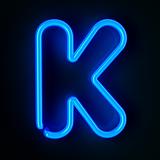 Neon Sign Letter K