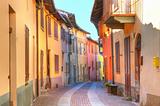 Street of Serralunga D'Alba. Piedmont, Italy.