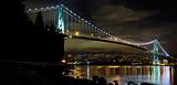 Lions Gate Bridge in Vancouver BC at Night