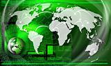 Green Global Business Background