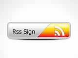 abstract glossy  rss button