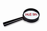 Sale in magnifier