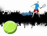 Grunge tennis poster