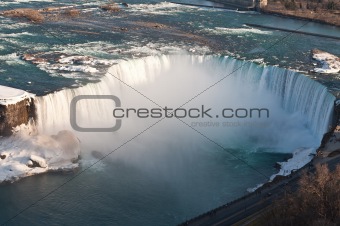 Horseshoe Falls (Niagara) From Above in Winter