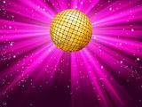 Party lights and gplden disco ball. EPS 8