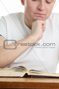 Man studying the Bible