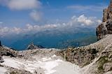Rocky landscape in the Italian Dolomites