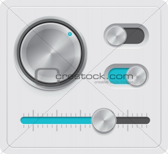 Vector metal dials set