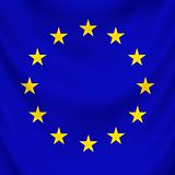 Flag European Union draped