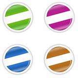 Four multi-colored stickers