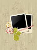 photo frame with flowers