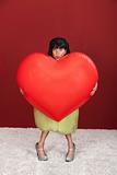 Woman With Giant Heart