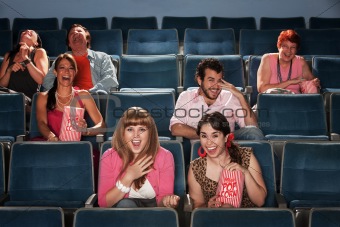 Laughing Audience In Theater