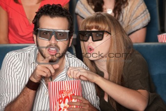 Couple Captivated by 3D Movie