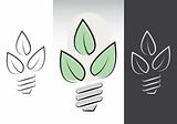 green energy lightbulbs symbols