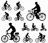 bicyclists silhouettes