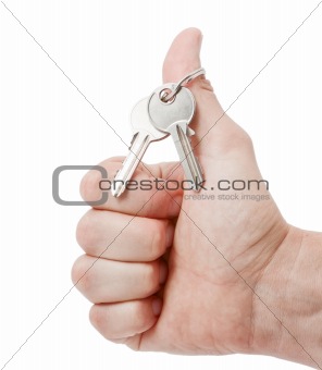 hand with the keys