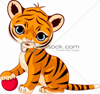 Cute tiger cub