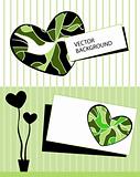 Card with stylized heart tree and text