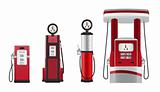 gasoline pumps vector illustration