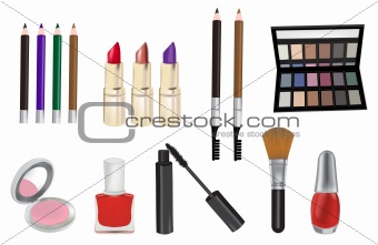 Make up and cosmetics vector illustration