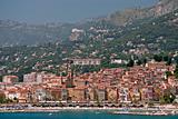 Medieval town Menton in french riviera