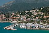 Marina in french mediterranean town Menton