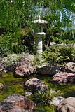 Stone lantern in Japanese garden