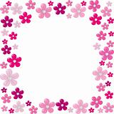 Pink floral frame